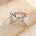 Wholesale bowknot rings: european and american cross-border jewelry, designer polished sweet & chic open joint rings for women
