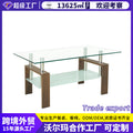 Tempered glass coffee table living room coffee table modern casual side table transparent coffee tableglass coffee table