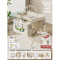 Beige [maa+ top model] [four-sided fence + double-layer storage basket*2] (one-click folding + toy rack + five-speed adjustment + clothes drying rack + storage rack + universal