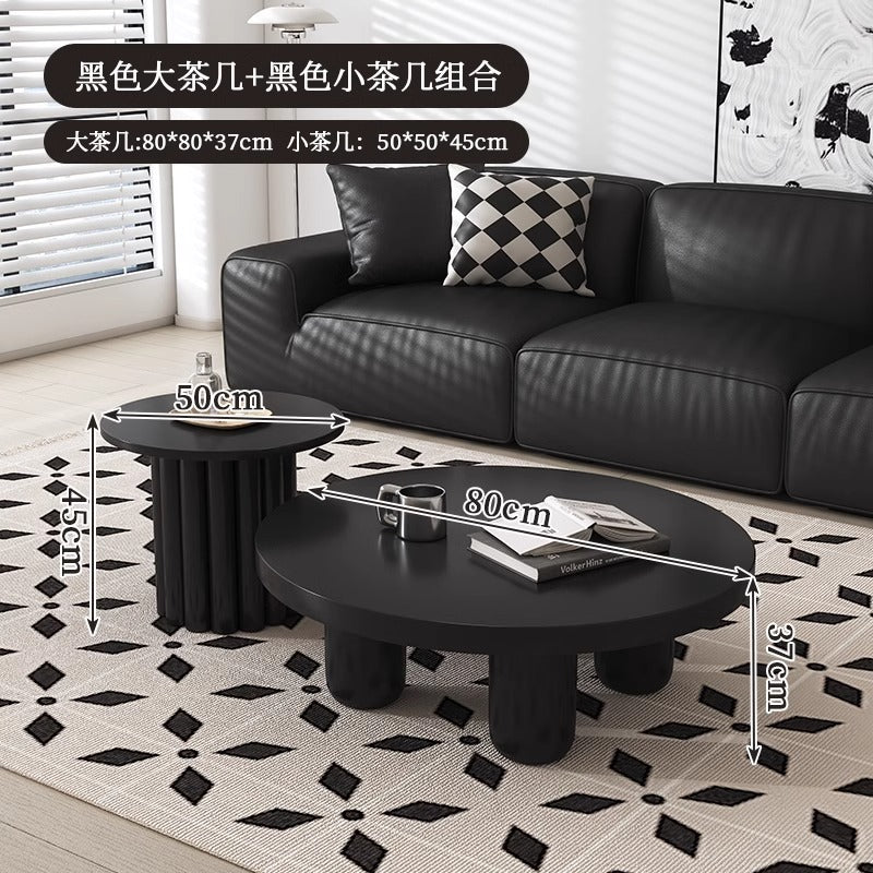 New arrivalcasual modern combination cream style round creative coffee table small ins style living room for home small table b&b