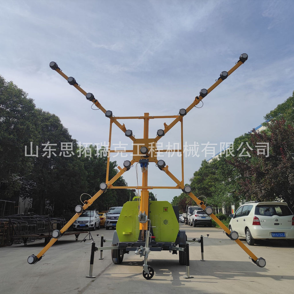 Airport buffer safety indicator, mobile airport runway lighting vehicle 8kw high-power power generation emergency lighting