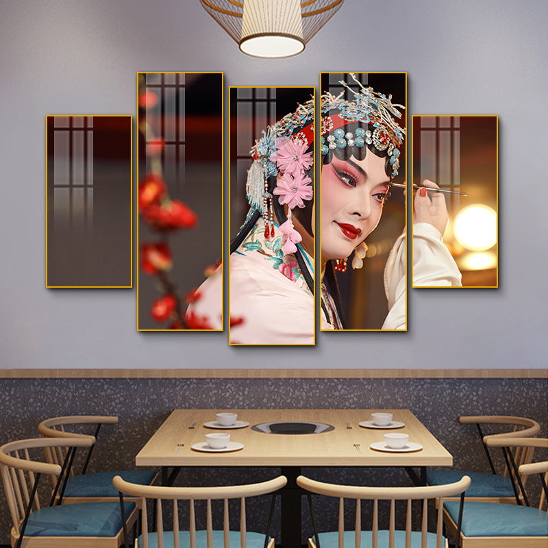 Hotel wall decoration paintings Peking Opera Opera Hua Dan characters hanging paintings Food and beverage restaurants Hot pot restaurants Box wall paintings