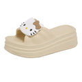 Kt cat cute slippers women's new thick sole home outwear easiest for matchnon-slip stomping on shit feeling cool slippers women