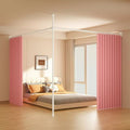 Easy-install bedroom rental room no-drill partition curtain beauty salon indoor bed divider l-shaped blackout curtain