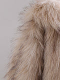 cross-border e-commerce hot seller: faux fur fashion warm hooded jacket