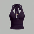 summernew arrivalsexyhalter camisole women's silmslimming lookbacklesstie backsexyultrashorttops