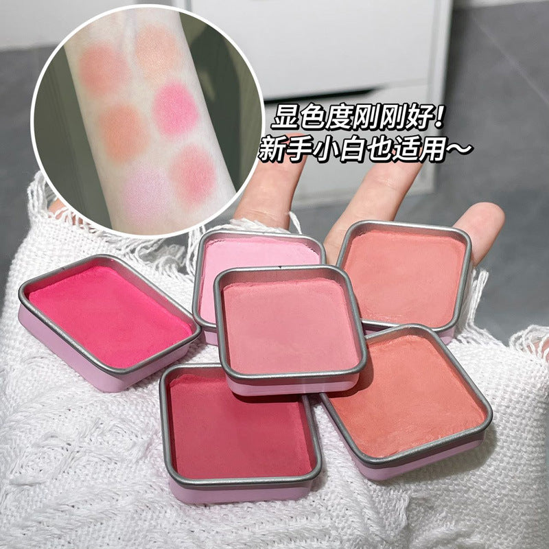 HERORANGE~ Small Iron Box Jelly Blush Mud Cream Pure Desire Cute Natural Nude Makeup Student Matte Whitening Rouge