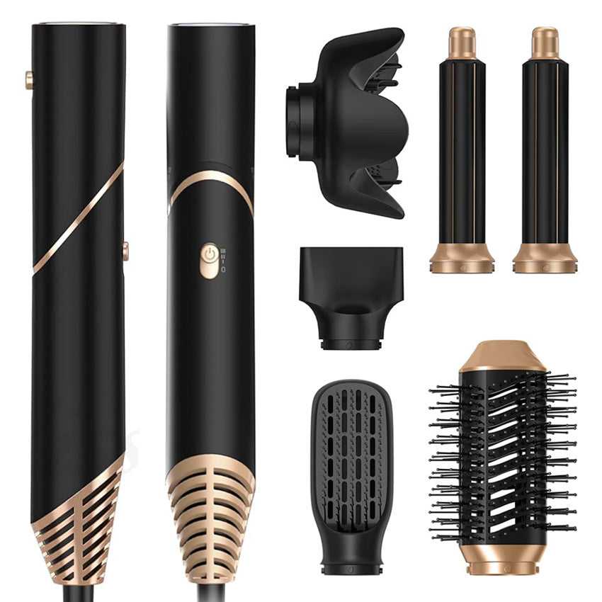 Cross-border six-in-one folding hot air comb, multi-functional hair dryer, automatic curling iron, wet and dry curling straight dual-purpose hair dryer comb
