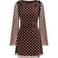 Amazon fashion see-through sexy polka dot long sleeve dress women's  summer new design skirt