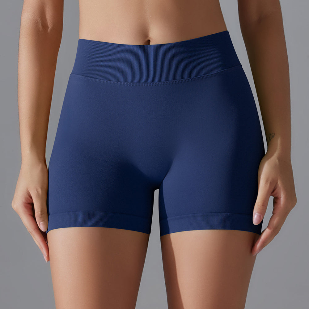 European and american seamless high-waisted butt-lifting yoga shorts - breathable peach lift, tight-fitting athletic capris for running and fitness