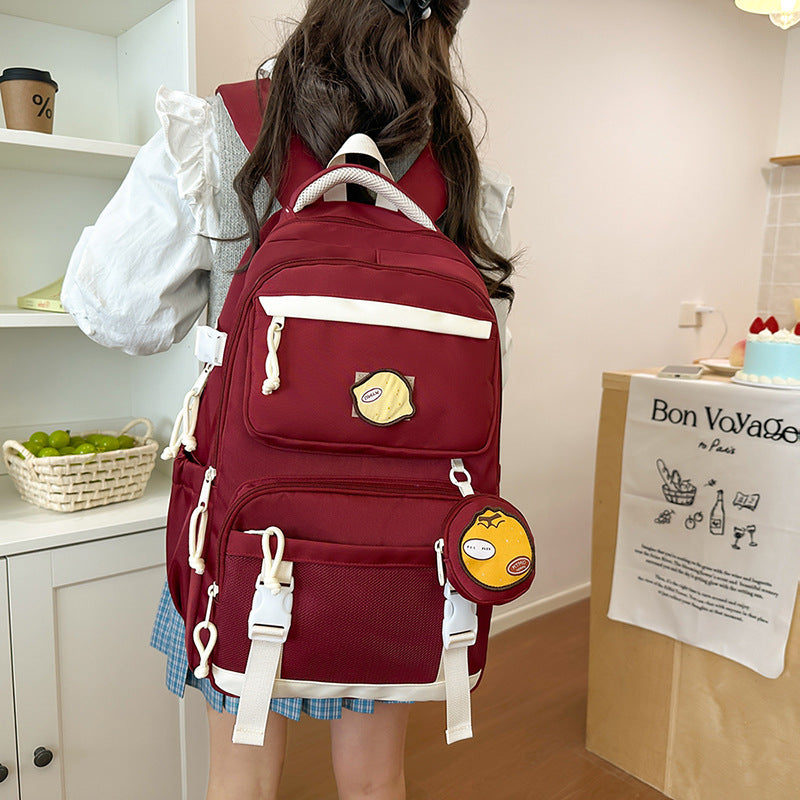 Large capacity backpack for women, fashionable casual sports backpack, versatile laptop backpack for high school and college students, trendy style