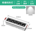 Embedded linear led recessed downlight - rectangular, anti-glare, ideal for living room lighting (no main light)