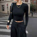 Independent station cross-border women's clothing spring and summer new arrivalfrenchsexybackless t-shirtfashionelegantelegance shows bodytops