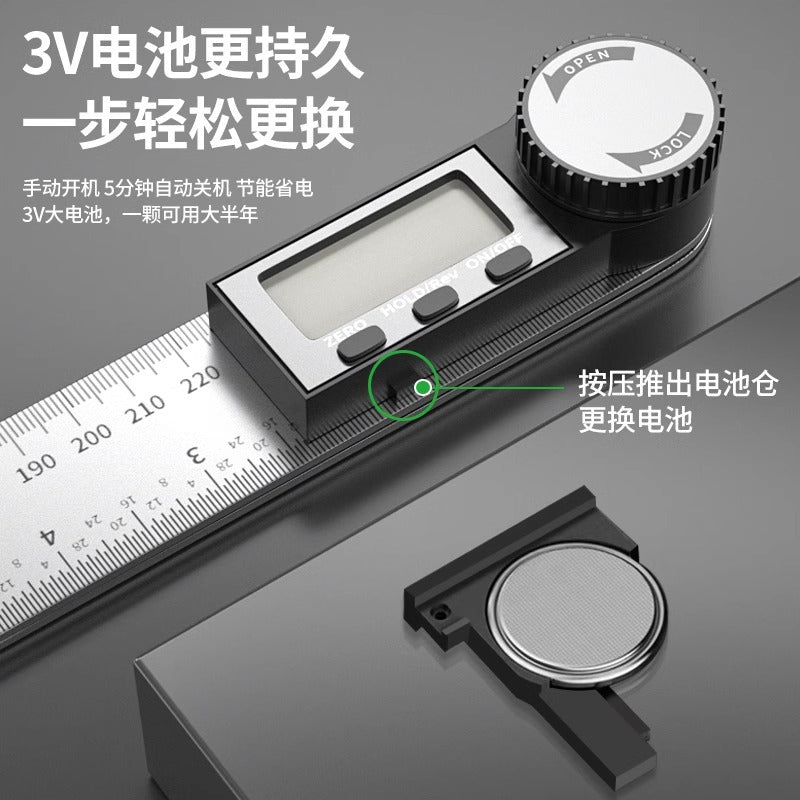 Baolian digital display protractor - high-precision measuring instrument, universal angle finder, 360-degree multifunctional measuring tool