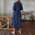 fashionexportplus size women's clothing new arrivaltrendy street fashion pure color denim longdress