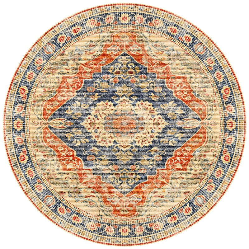 Cross-border round Nordic style retro living room carpet swivel chair non-slip mat foldable fine cashmere easy to take care of floor mat