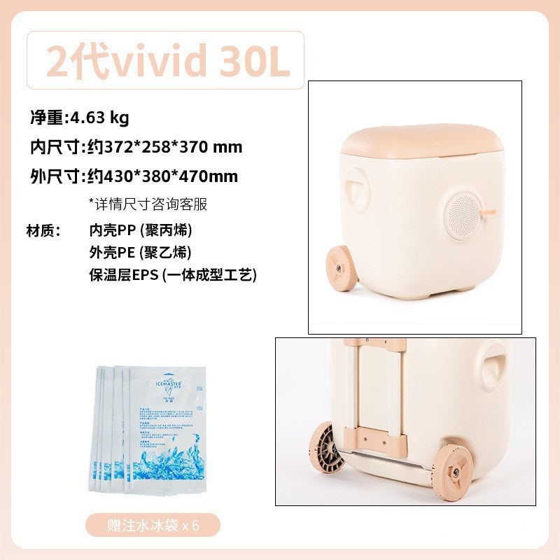 Ice master large capacity 30l/65l/85l seafood refrigerator food grade night market summer stall insulation box