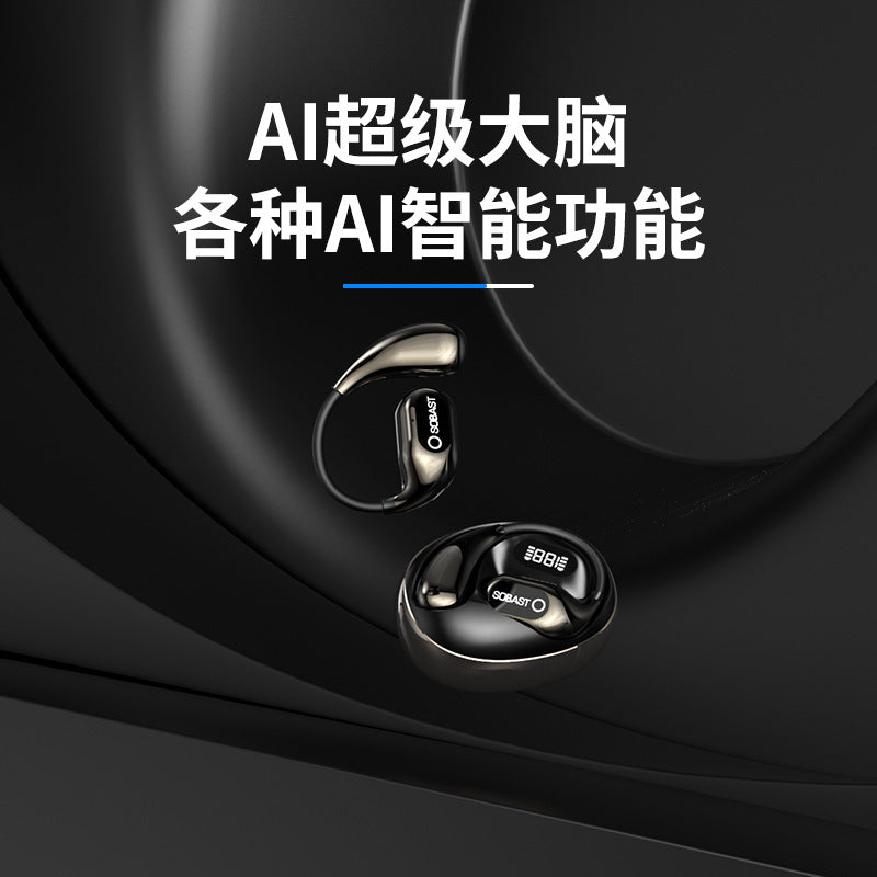 Sobes s-ow1pro wireless bluetooth headset - rotatable ear-hook ai simultaneous interpretation english translation headset