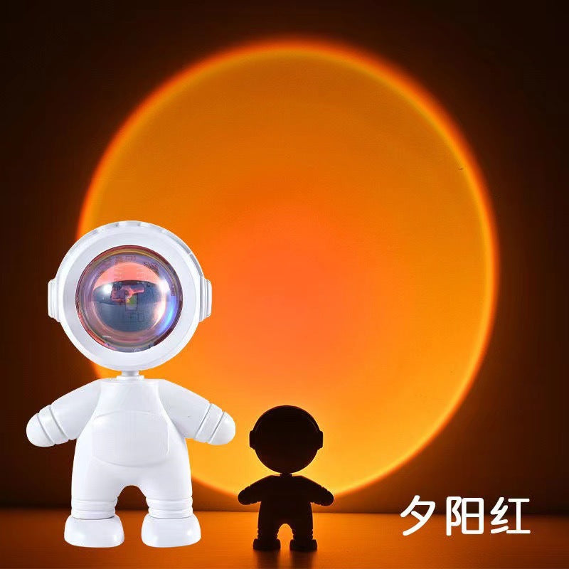 Astronaut sunset projection lamp sunset lamp fat tiger eye protection night light touch colorful usb rechargeable led desk lamp