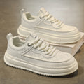 Men's spring/autumn breathable lightweight soft sole white sneakers, men's casual shoes, versatile thick-soled platform sneakers, men's trendy shoes