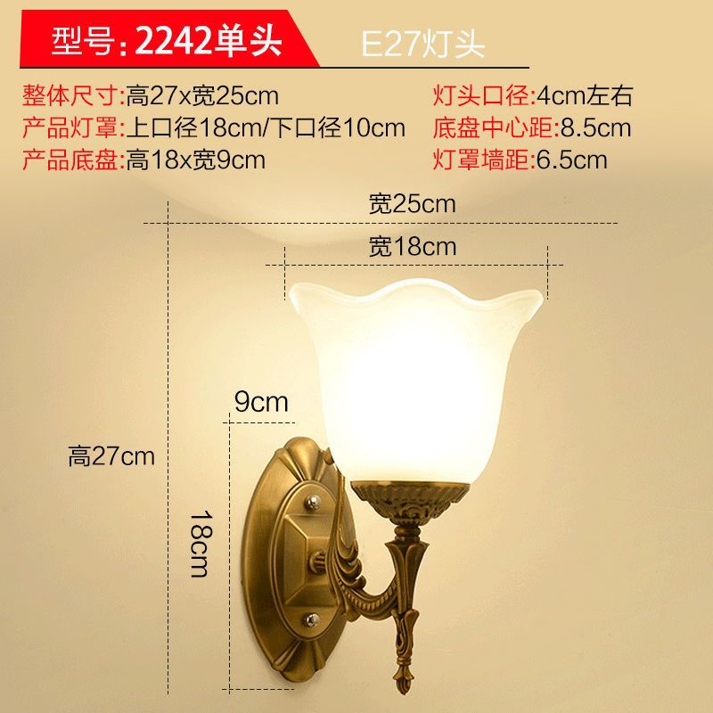 European style wall lamp - bedroom bedside light, modern minimalist aisle light, creative hotel living room corridor wall lamp, stairway light