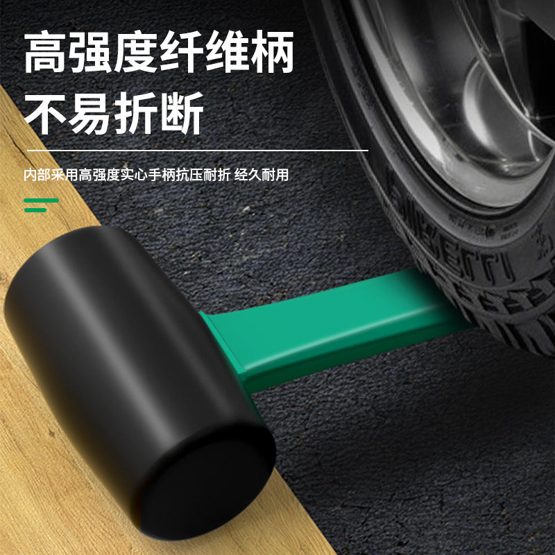 Solid rubber mallet - industrial grade, multi-purpose for home improvement, elastic for tile installation, flooring, and wall tile setting