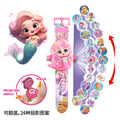 Labubu princess elsa kuromi projection watch electronic watch frozen boys and girls kids toys