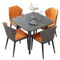 Italian imported glossy sintered stone dining table - square, compact, casual reception & negotiation table - trending home dining table