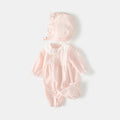 Baby romper autumn outfit chic style for newborn and young female babies, newborn clothes, full month celebration, 100-day celebration, long-sleeved crawling suit