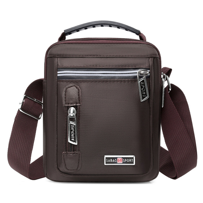 Nylon lightweight and simple messenger bag 2025 new multi-layer storage versatile shoulder bag business commuter portable men's bag