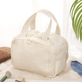 Xiaohongshu same cosmetic bag large capacity double wide opening fluffy storage bag partition travel handbag wash bag