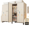 Easy-to-assemble, foldable wardrobe for bedrooms, ideal for home use or rental properties. dustproof, moisture-proof, with reinforced construction, fully sealed, and mildew-resistant. features a convenient swing-out door
