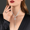 Hip-hop influencer d letter necklace - women's luxury, niche design, 2025 new trendy, high-end sweatshirt chain accessory