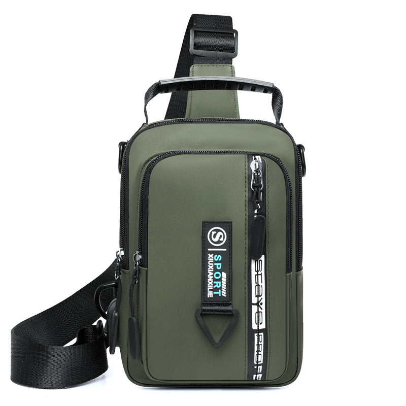 Breast bag men's 2025 new commuter messenger bag practical wear-resistant versatile handbag simple and light casual shoulder bag