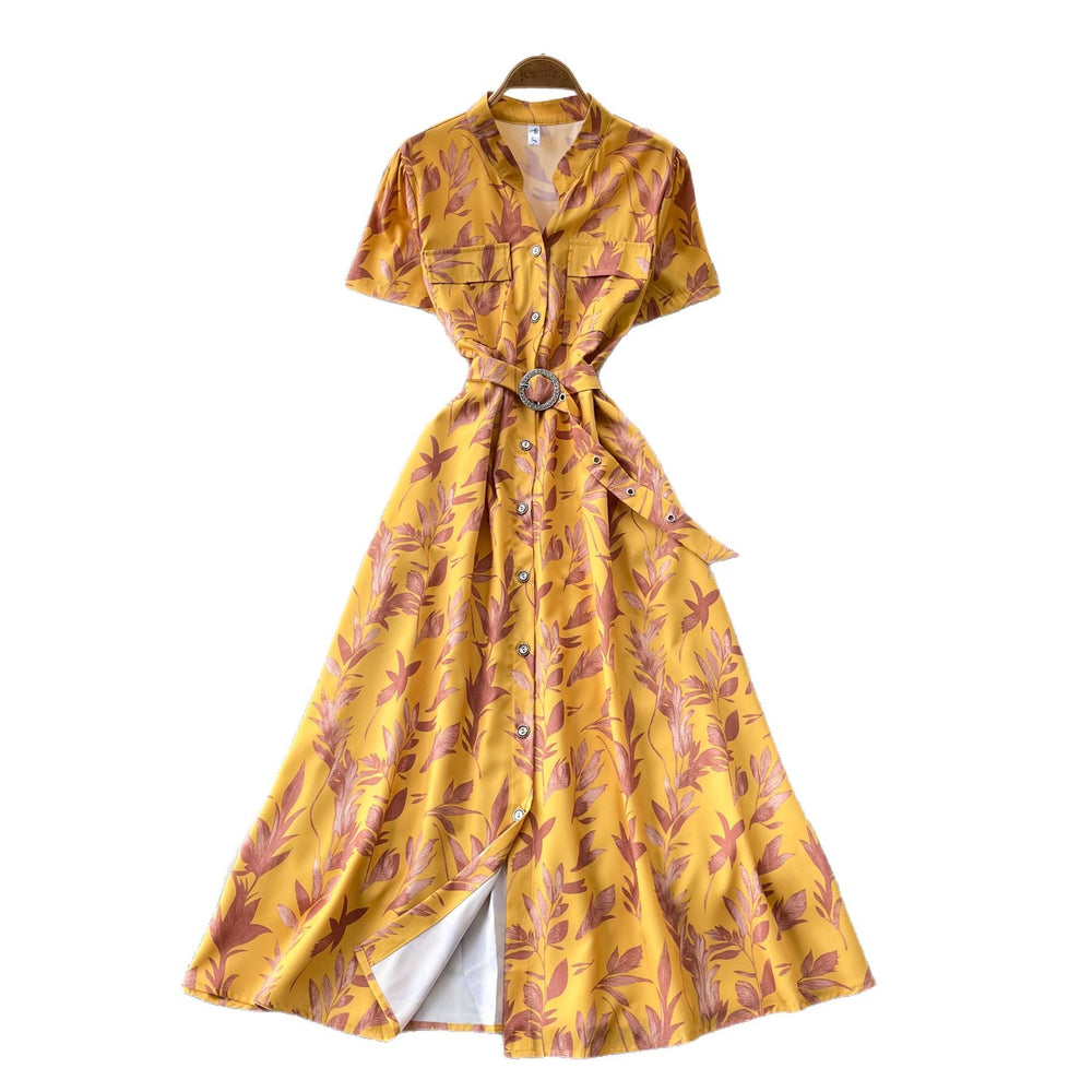 French riviera style halter sleeveless dress - women's summer cinched waist slimming tiered ruffle cake dress