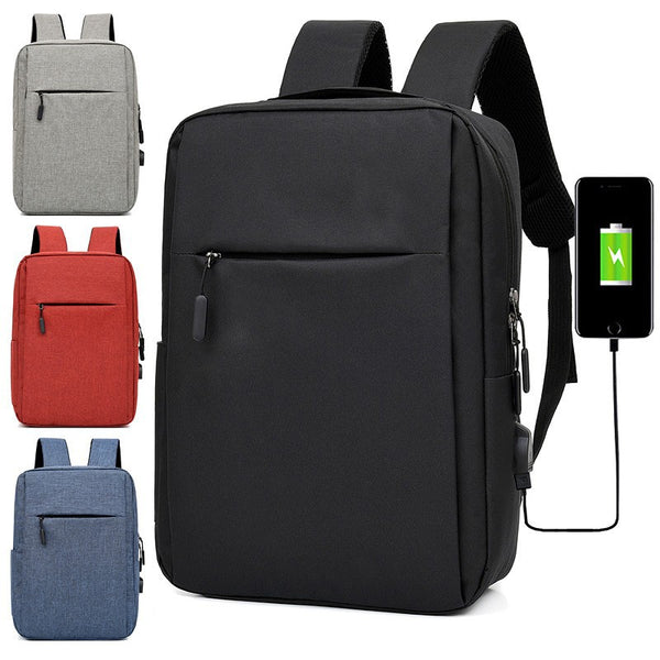 Wholesale printed logo  simple backpack new simple usb backpack men's and women's leisure business computer bag