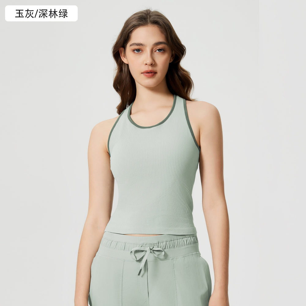 【customization available】women's yoga tank top with built-in bra pads - direct from the factory, supports logo customization and oem/private label manufacturing