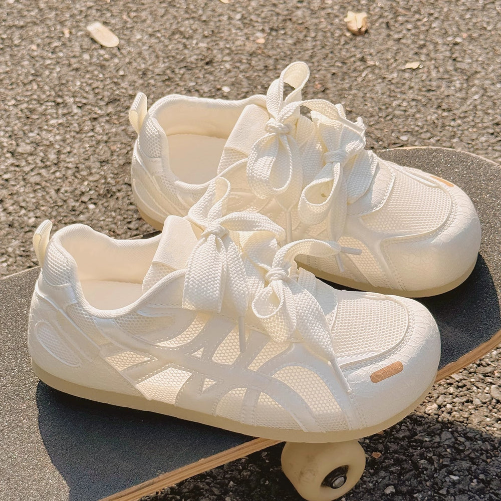 Hollow breathable white shoes women's 2026new arrivalsummer mesh german training soft bottom not tired feet casual sports