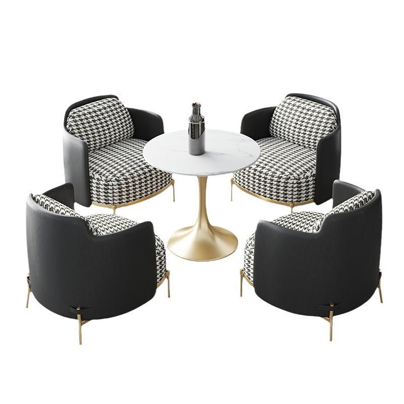 Hotel lobby popular casual sofa beauty salon business reception negotiation table and chairs cafe one table and four chairs slate