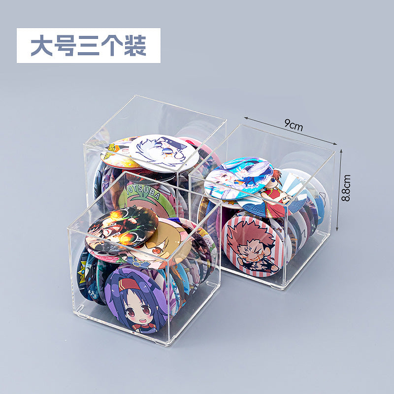 Desktop figure transparent storage box Multifunctional badge bar storage box Plastic peripheral drawer storage box