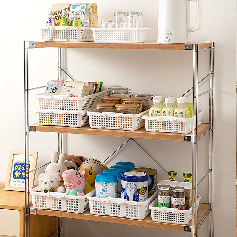 Kitchen Storage Basket Toy Sundries File Desktop Storage Basket Plastic Basket Dirty Clothes Bathing Storage Box Storage Basket