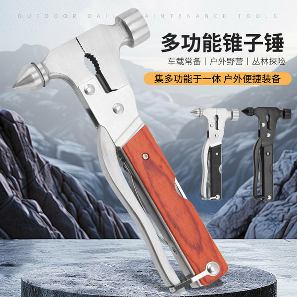 Multifunctional claw hammer Car window breaker Combination tool Window breaker Artifact Car outdoor safety hammer tool