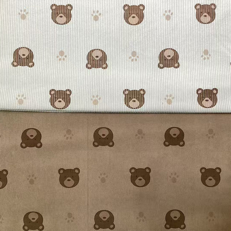 Corn kernels printed corduroy fabric 8 pits, 11 pits, 16 pits, clothing, luggage, sofa throw pillow, all-polyester flannel fabric