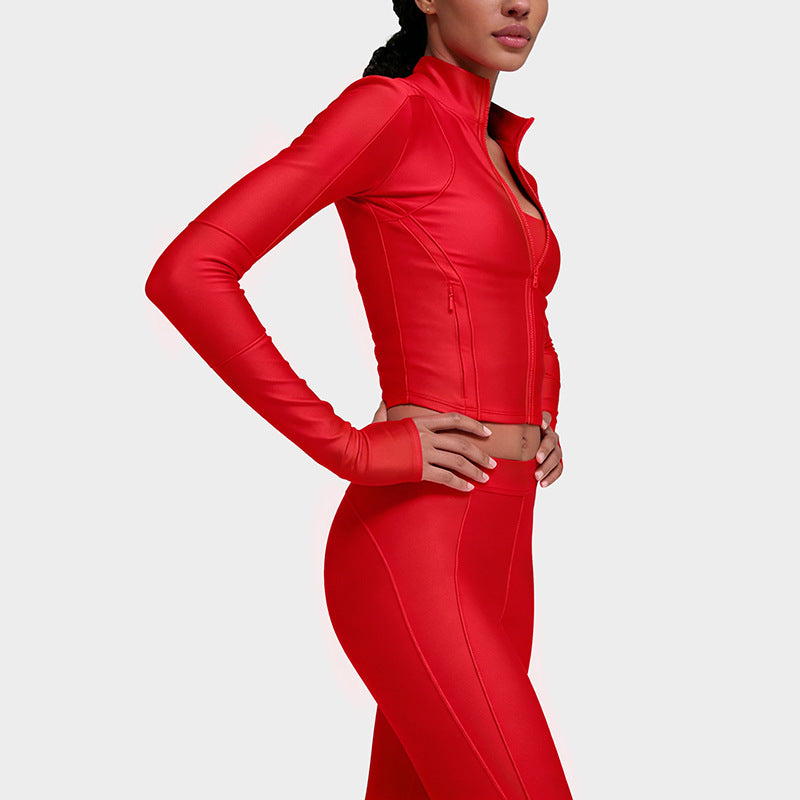 new arrival long-sleeve yoga top and bottom set - premium women's activewear two-piece workout outfit