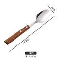Factory direct sales scandinavianins style 304 stainless steel huanghuali wooden handle knife, fork, spoon, tea spoon, western food tableware suit