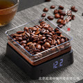 Tea digital scale walnut wood tea scale solid wood kitchen scale gram scale food scale tea set accessories rechargeable mini tea scale