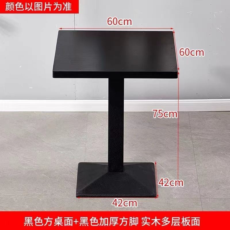 Commercial fast food table and chair set combination - restaurant, diner, snack bar, bbq, catering table, bubble tea shop rectangular table