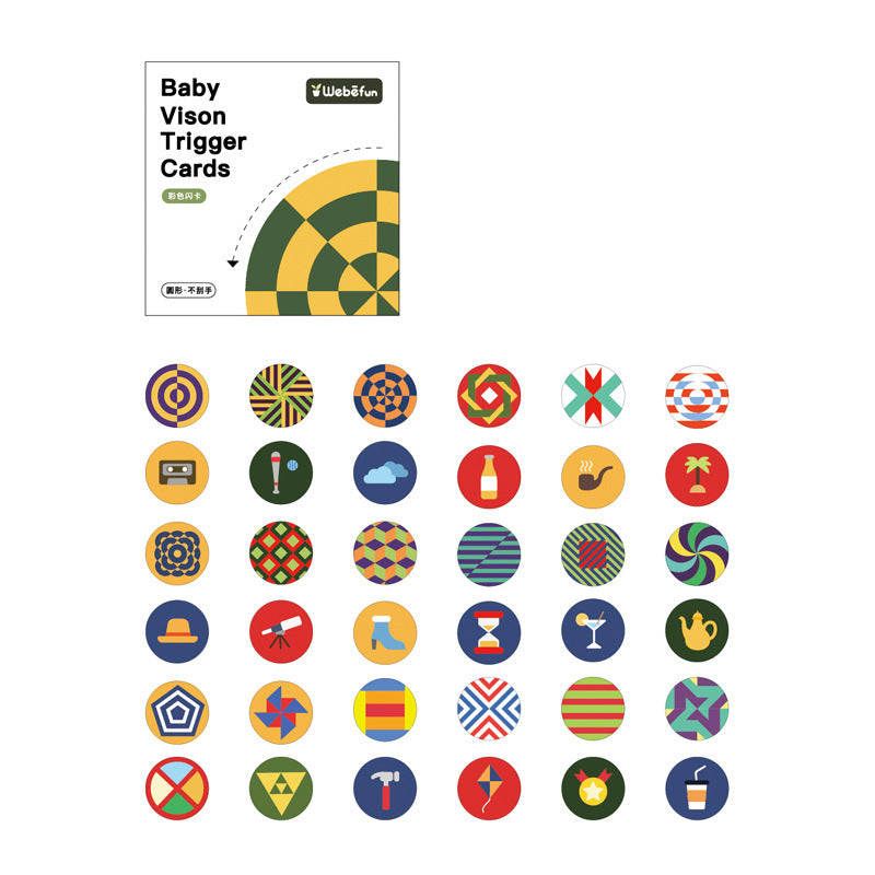 Infant early education educational newborn black and white card color cognition visual stimulation flash card cognition card children's toys