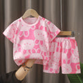 Summer children's clothing set: pure cotton t-shirt & underwear for boys and girls, baby & infant short-sleeve tee and shorts - dropshipping available