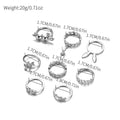 Korean ins ring wholesale cross-border geometric stacking jewelry cute niche high-end heart rabbit ring for women